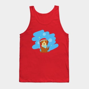 Cute christmas puppy dog Tank Top